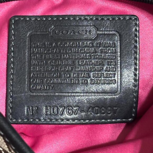 Coach Brown Signature Canvas Crossbody Bag Adjustable Strap - Picture 8 of 8